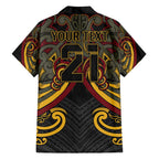 Maori Hei Tiki Tribal Tattoo Family Matching Off Shoulder Maxi Dress and Hawaiian Shirt
