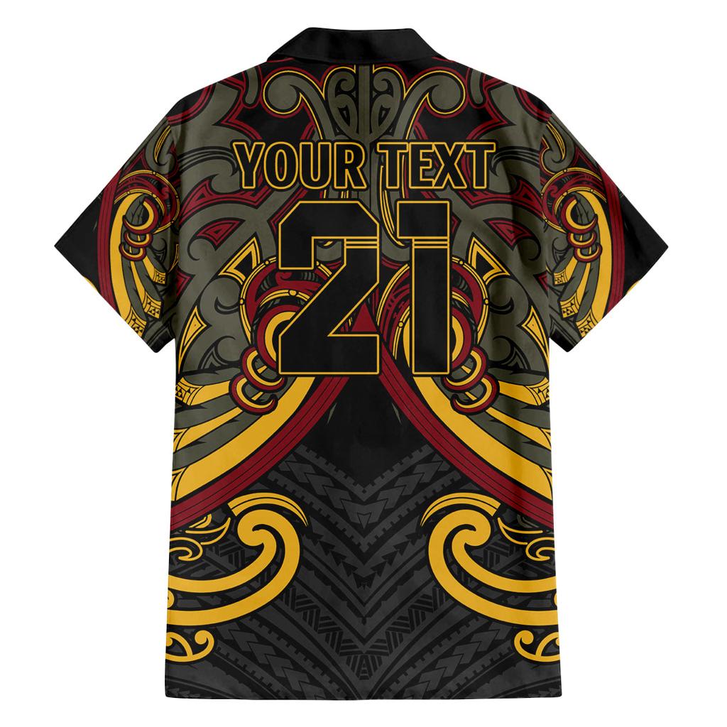Maori Hei Tiki Tribal Tattoo Family Matching Off Shoulder Short Dress and Hawaiian Shirt