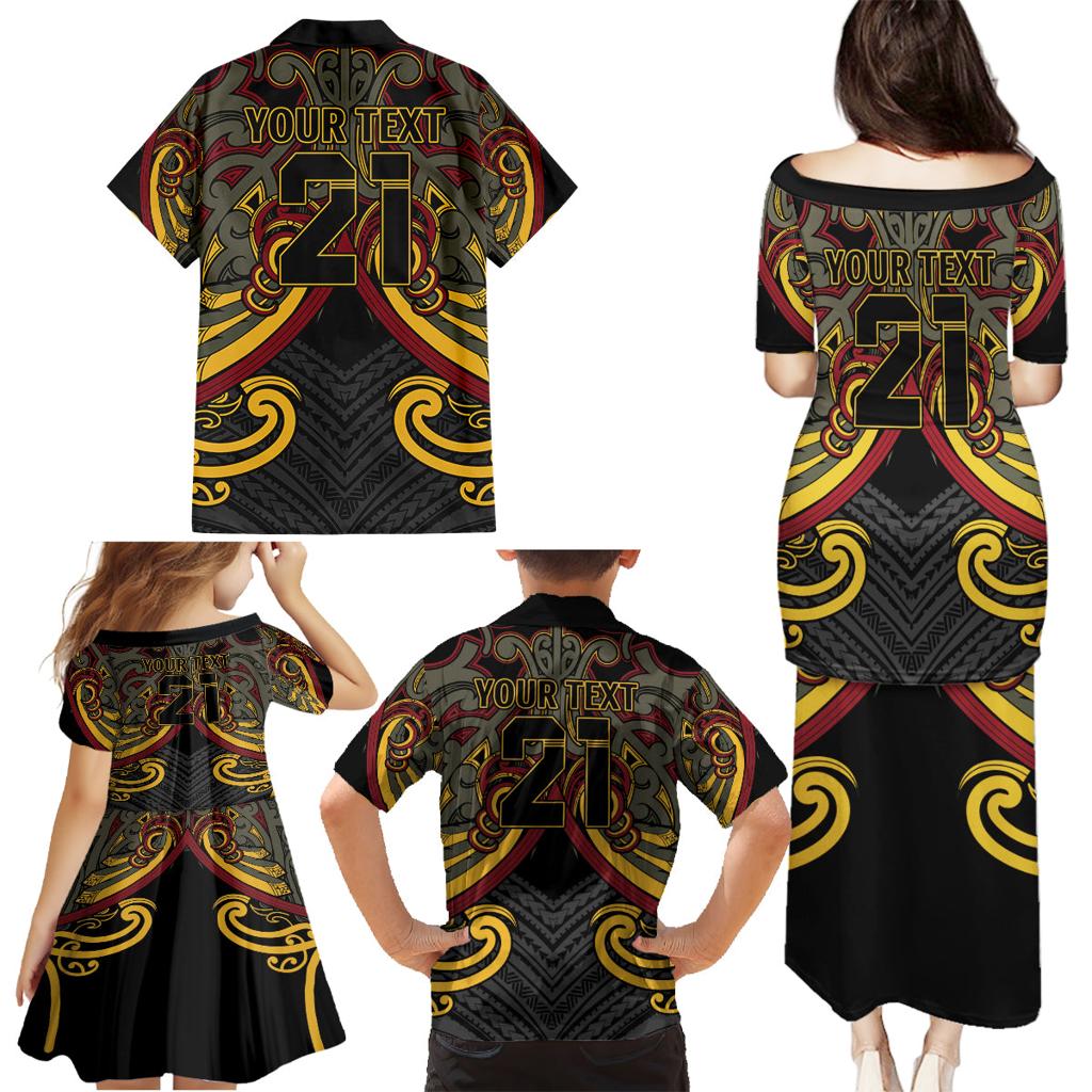 Maori Hei Tiki Tribal Tattoo Family Matching Puletasi and Hawaiian Shirt