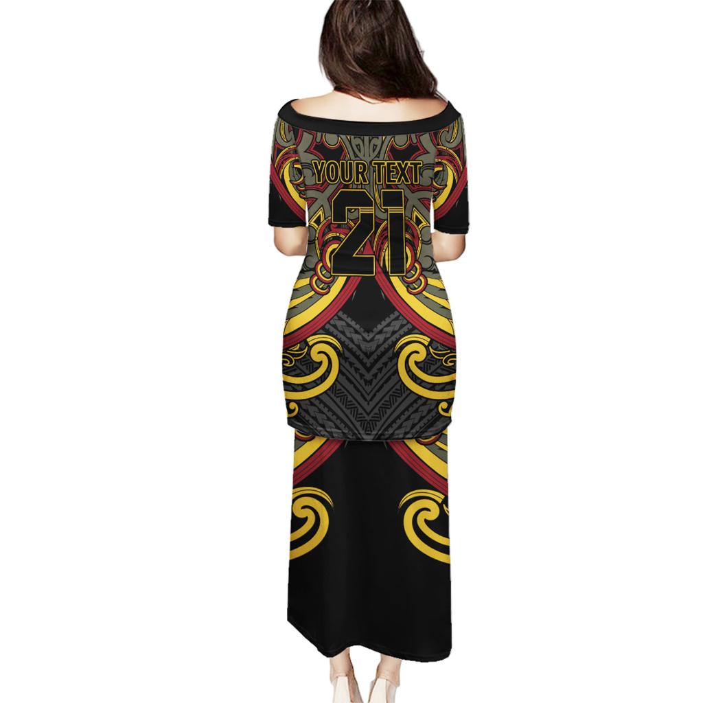 Maori Hei Tiki Tribal Tattoo Family Matching Puletasi and Hawaiian Shirt