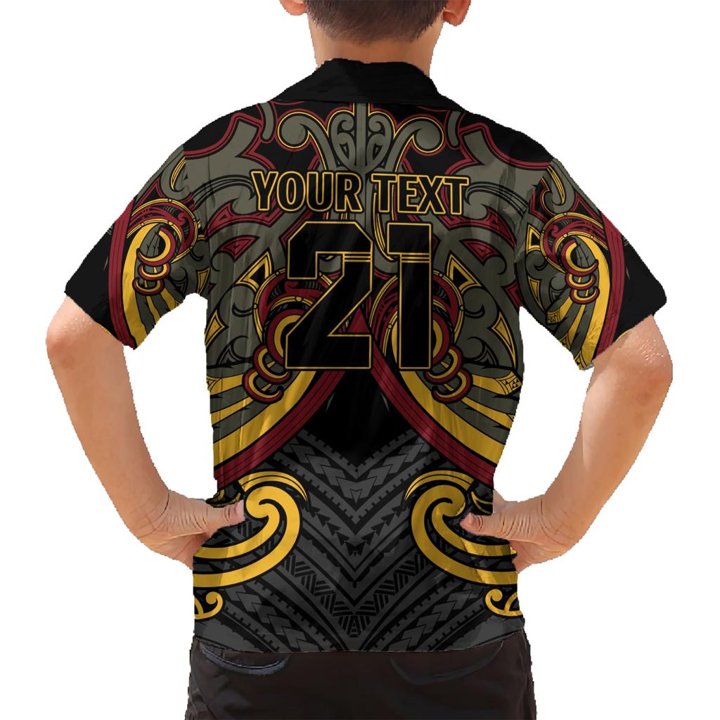 Maori Hei Tiki Tribal Tattoo Family Matching Short Sleeve Bodycon Dress and Hawaiian Shirt