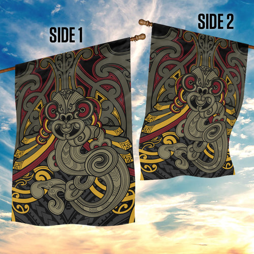 Maori Hei Tiki Tribal Tattoo Garden Flag