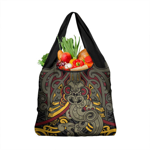 Maori Hei Tiki Tribal Tattoo Grocery Bag