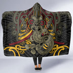 Maori Hei Tiki Tribal Tattoo Hooded Blanket