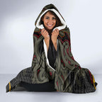 Maori Hei Tiki Tribal Tattoo Hooded Blanket