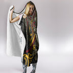 Maori Hei Tiki Tribal Tattoo Hooded Blanket
