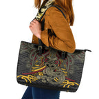 Maori Hei Tiki Tribal Tattoo Leather Tote Bag