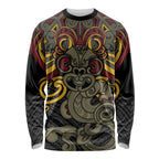 Maori Hei Tiki Tribal Tattoo Long Sleeve Shirt