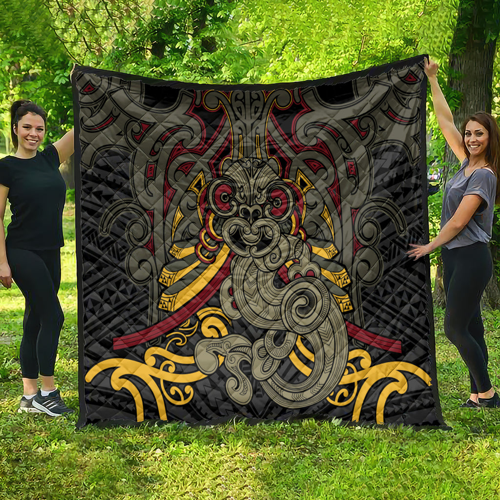 Maori Hei Tiki Tribal Tattoo Quilt