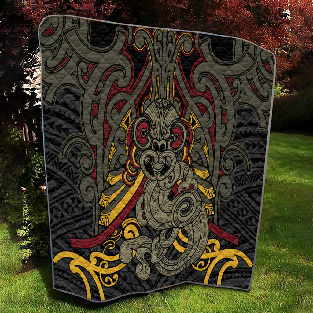 Maori Hei Tiki Tribal Tattoo Quilt