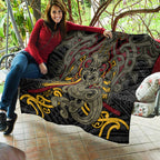 Maori Hei Tiki Tribal Tattoo Quilt