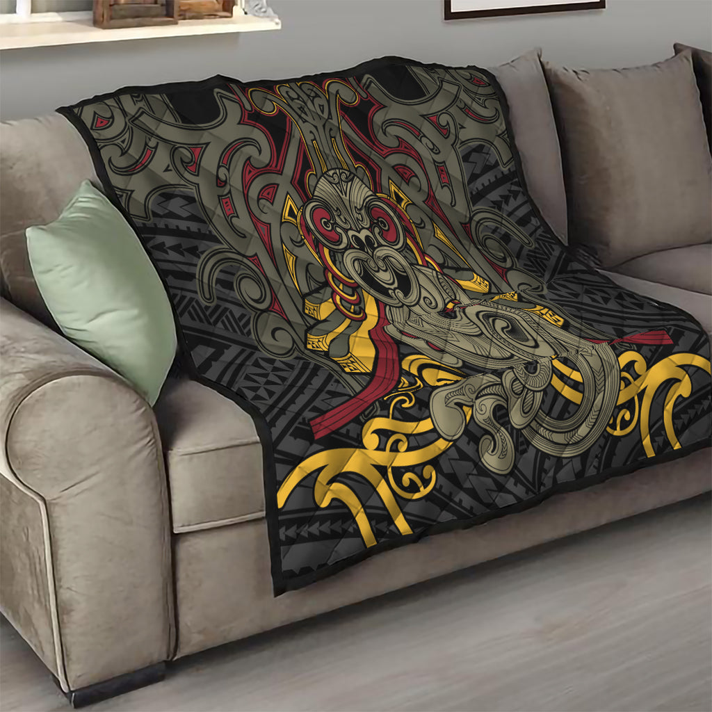 Maori Hei Tiki Tribal Tattoo Quilt