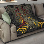 Maori Hei Tiki Tribal Tattoo Quilt