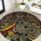 Maori Hei Tiki Tribal Tattoo Round Carpet