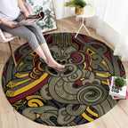 Maori Hei Tiki Tribal Tattoo Round Carpet