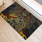 Maori Hei Tiki Tribal Tattoo Rubber Doormat