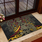 Maori Hei Tiki Tribal Tattoo Rubber Doormat