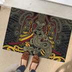 Maori Hei Tiki Tribal Tattoo Rubber Doormat