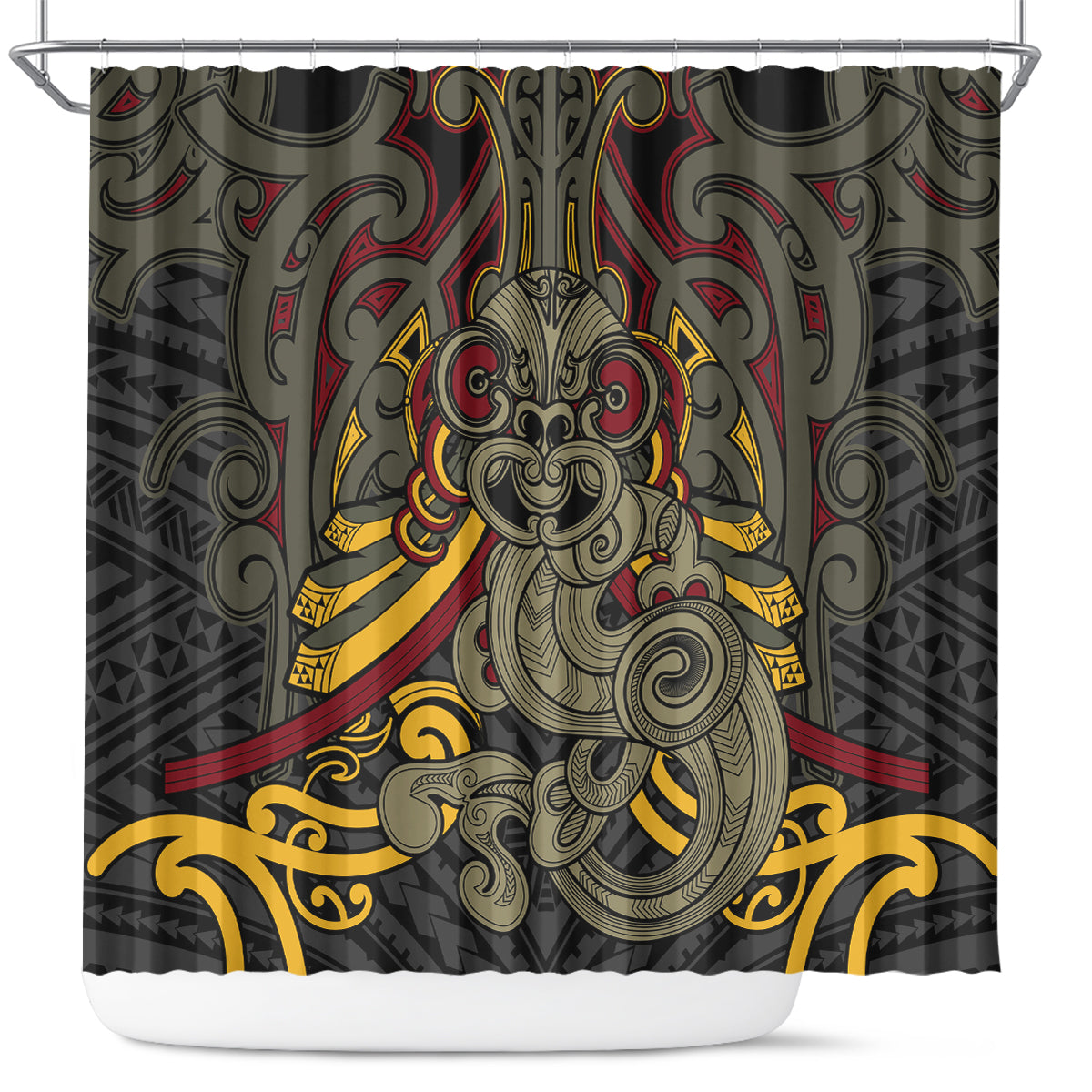Maori Hei Tiki Tribal Tattoo Shower Curtain