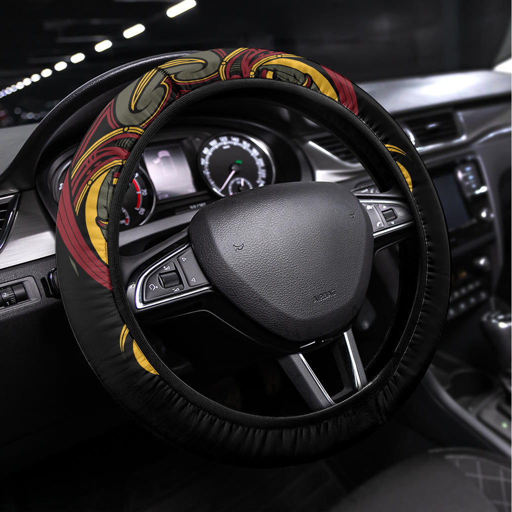 Maori Hei Tiki Tribal Tattoo Steering Wheel Cover