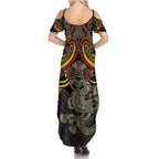 Maori Hei Tiki Tribal Tattoo Summer Maxi Dress