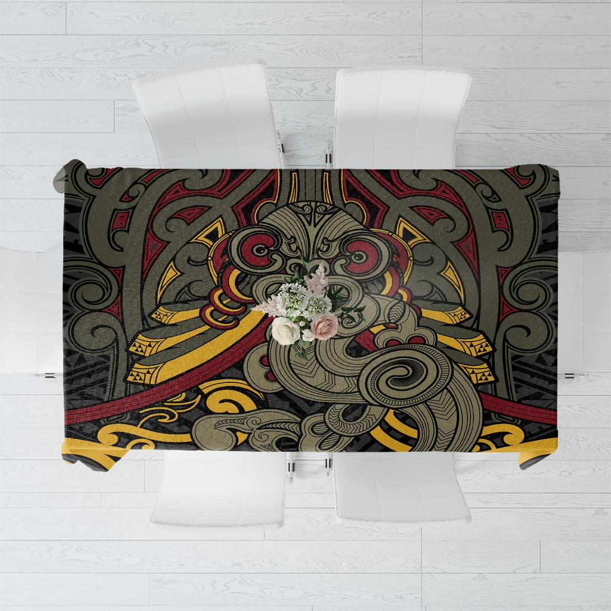 Maori Hei Tiki Tribal Tattoo Tablecloth