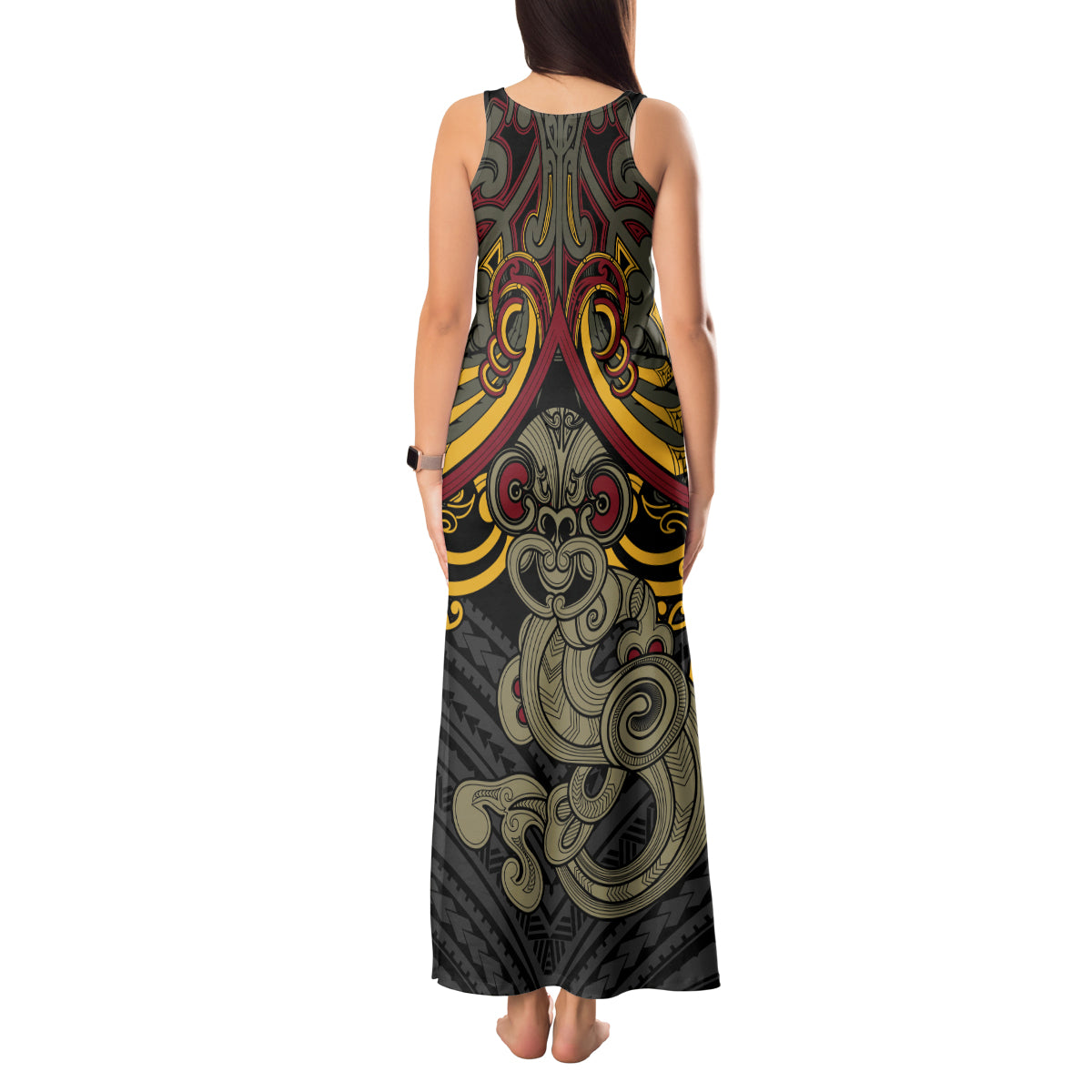 Maori Hei Tiki Tribal Tattoo Tank Maxi Dress