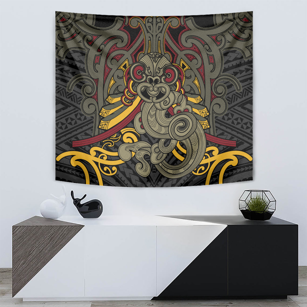 Maori Hei Tiki Tribal Tattoo Tapestry