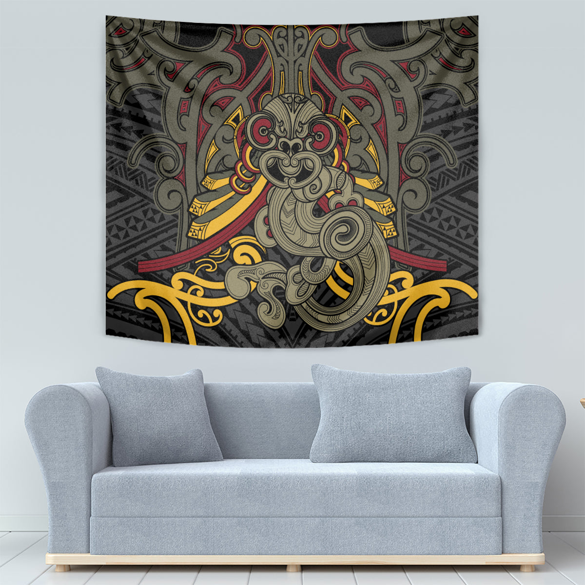 Maori Hei Tiki Tribal Tattoo Tapestry