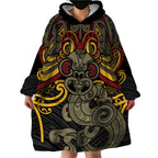 Maori Hei Tiki Tribal Tattoo Wearable Blanket Hoodie