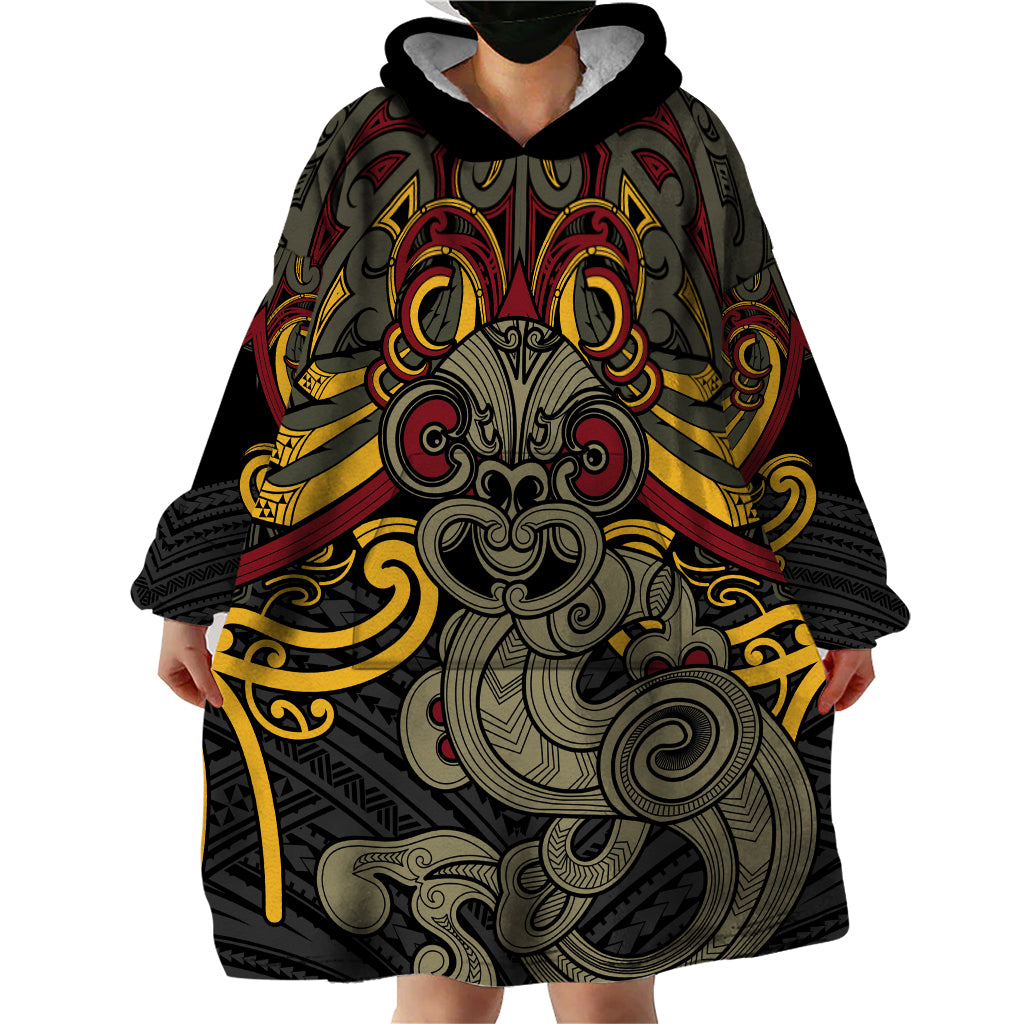 Maori Hei Tiki Tribal Tattoo Wearable Blanket Hoodie