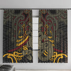Maori Hei Tiki Tribal Tattoo Window Curtain