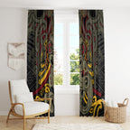 Maori Hei Tiki Tribal Tattoo Window Curtain