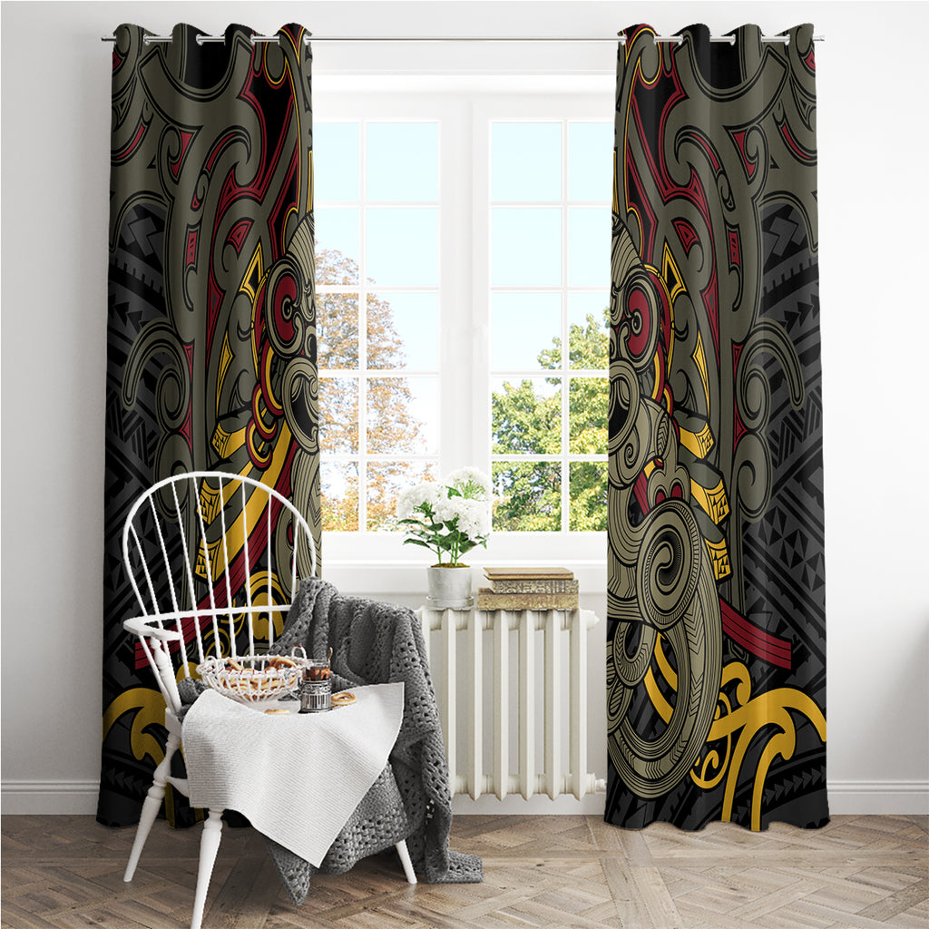 Maori Hei Tiki Tribal Tattoo Window Curtain