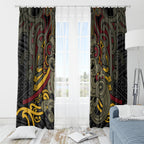 Maori Hei Tiki Tribal Tattoo Window Curtain