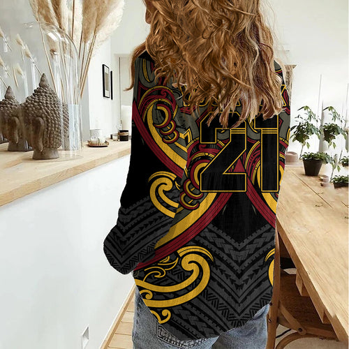Maori Hei Tiki Tribal Tattoo Women Casual Shirt