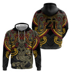 Maori Hei Tiki Tribal Tattoo Zip Hoodie