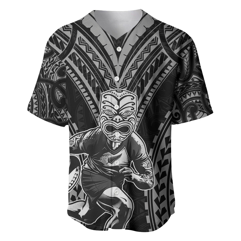 Custom New Zealand Rugby Baseball Jersey Maori All Black Warrior Tribal Tattoo