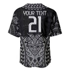 Custom New Zealand Rugby Baseball Jersey Maori All Black Warrior Tribal Tattoo