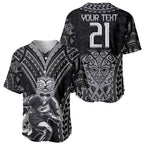 Custom New Zealand Rugby Baseball Jersey Maori All Black Warrior Tribal Tattoo