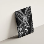 Custom New Zealand Rugby Canvas Wall Art Maori All Black Warrior Tribal Tattoo