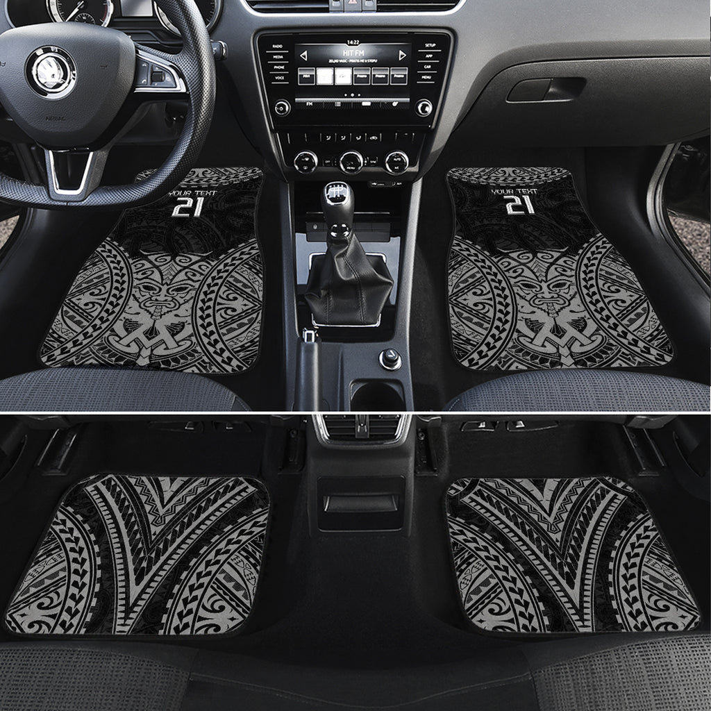 Custom New Zealand Rugby Car Mats Maori All Black Warrior Tribal Tattoo
