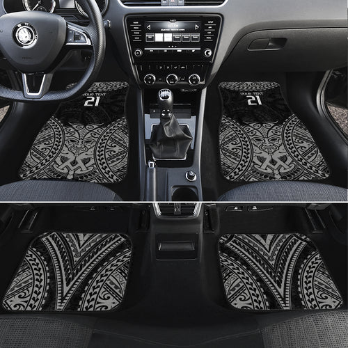 Custom New Zealand Rugby Car Mats Maori All Black Warrior Tribal Tattoo
