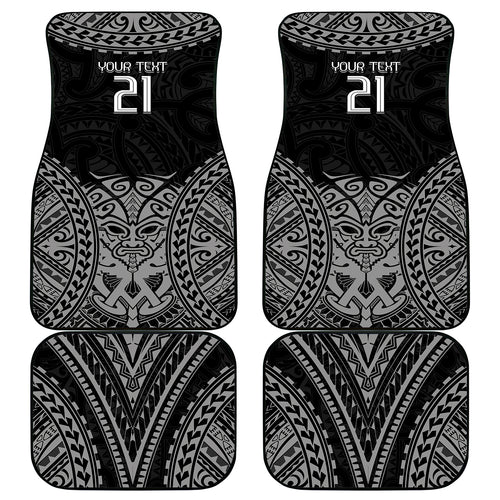 Custom New Zealand Rugby Car Mats Maori All Black Warrior Tribal Tattoo