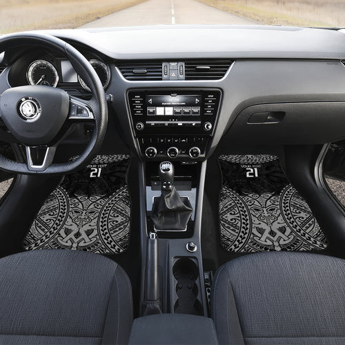 Custom New Zealand Rugby Car Mats Maori All Black Warrior Tribal Tattoo