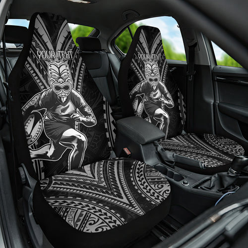 Custom New Zealand Rugby Car Seat Cover Maori All Black Warrior Tribal Tattoo