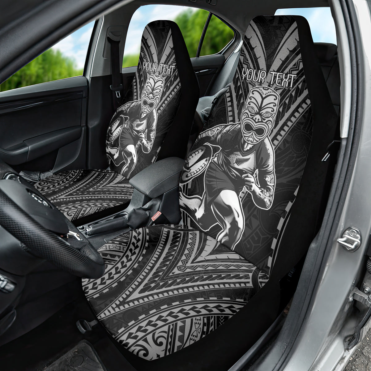 Custom New Zealand Rugby Car Seat Cover Maori All Black Warrior Tribal Tattoo
