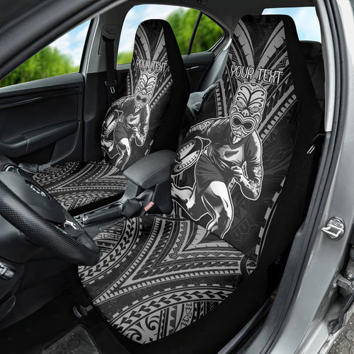 Custom New Zealand Rugby Car Seat Cover Maori All Black Warrior Tribal Tattoo