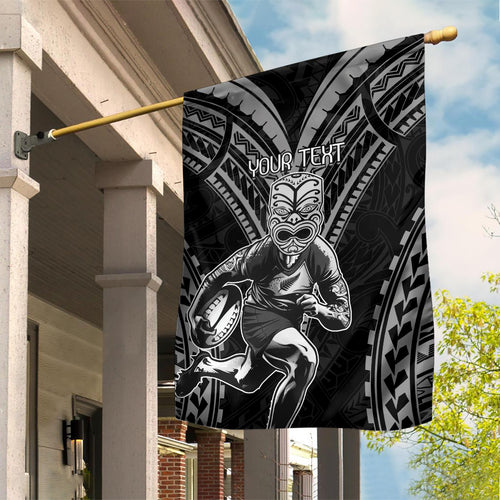 Custom New Zealand Rugby Garden Flag Maori All Black Warrior Tribal Tattoo