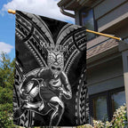 Custom New Zealand Rugby Garden Flag Maori All Black Warrior Tribal Tattoo